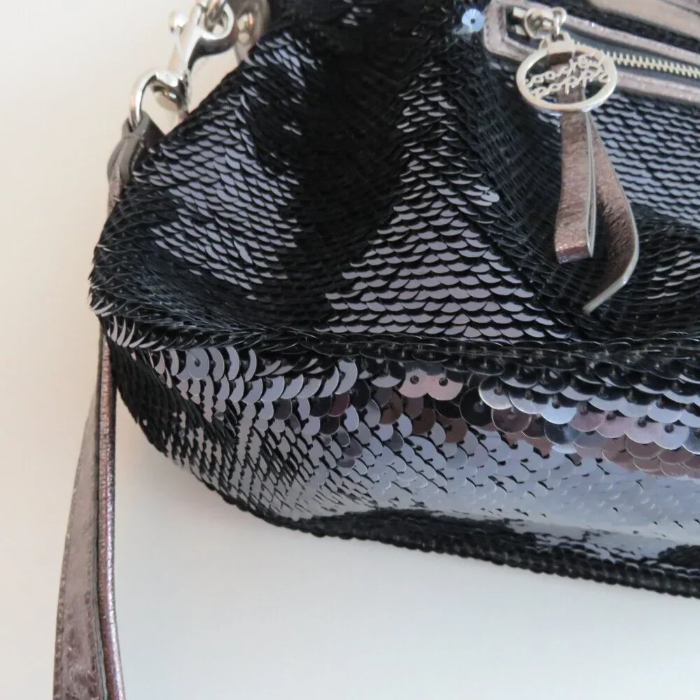 COACH Limited Edition Poppy Spotlight Sequin Metallic Top Handle Crossbody Bag - Picture 7 of 15